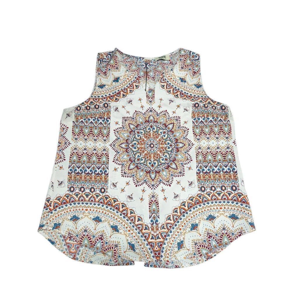 Verse Paisley Print Sleeveless Top Size XL